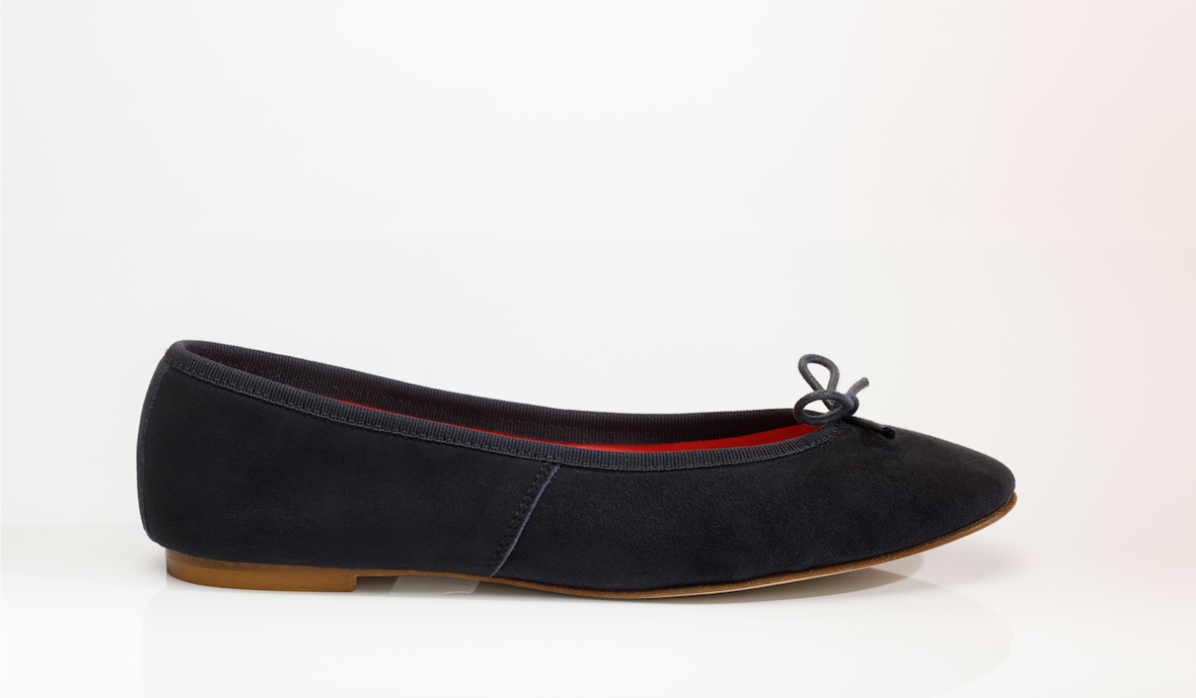 Capri Ballerina Suede Nero