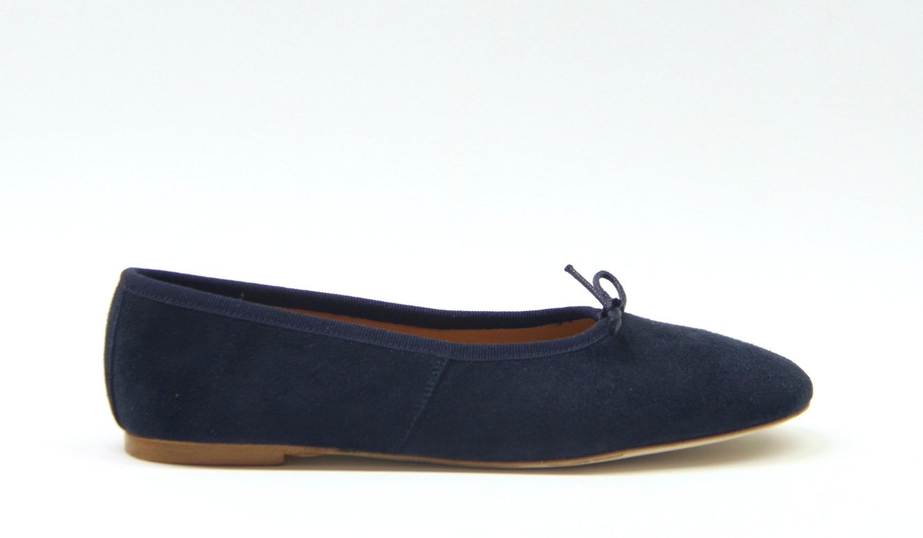 Volcano Ballerina Suede Navy Blu