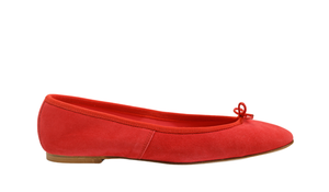 Capri Ballerina Suede Rosso