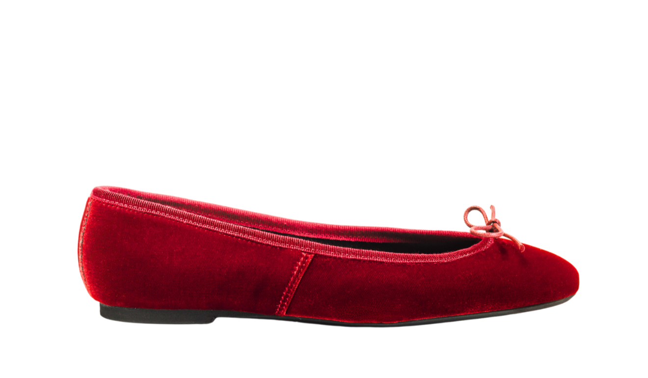 Velluto Capri Ballerina Rosso