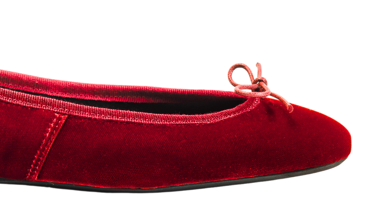 Velluto Capri Ballerina Rosso