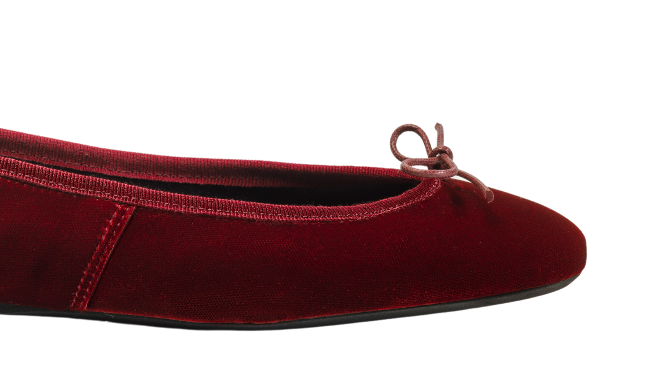 Velluto Capri Ballerina Bordeaux