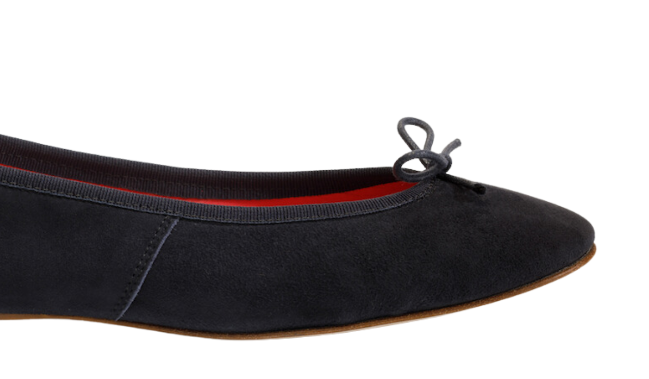 Capri Ballerina Suede Nero