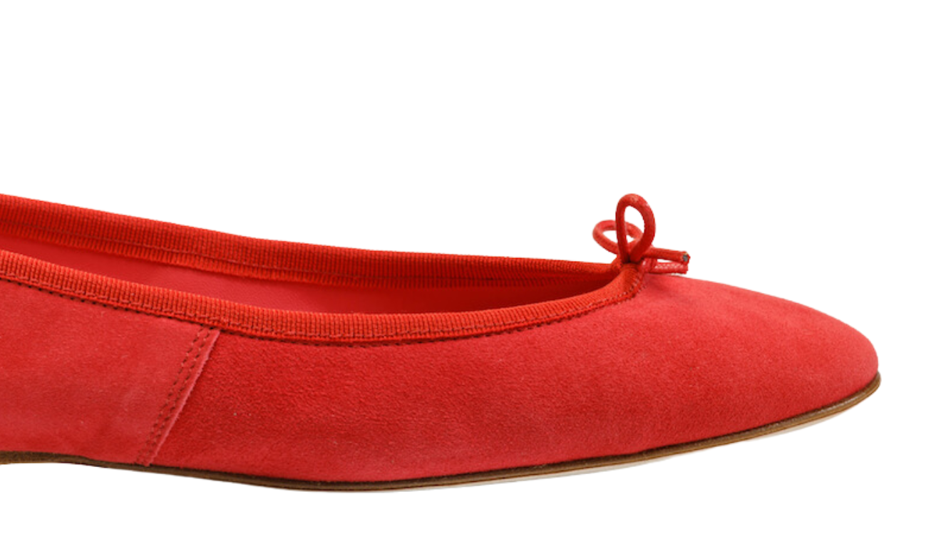 Capri Ballerina Suede Rosso