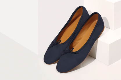 Volcano Ballerina Suede Navy Blu