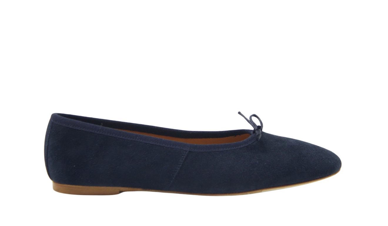 Volcano Ballerina Suede Navy Blu