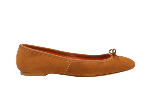 Capri Ballerina Suede Camel