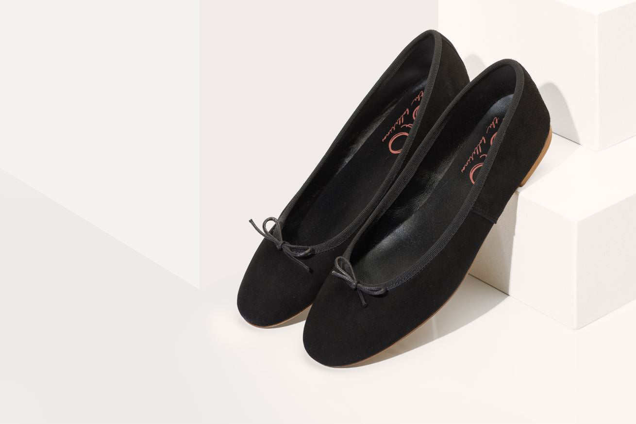 Capri Ballerina Suede Nero